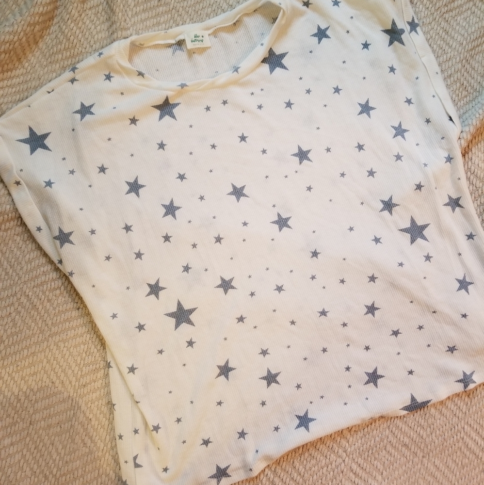 Size L (14/16 plus) blue buttercup star Tee
